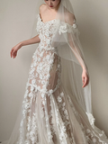 Niulatu Mermaid Off The Shoulder Tulle Applique With Veil Long Wedding Dresses HZ1110