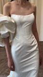 Niulatu Mermaid Off The Shoulder Satin Long Wedding Dresses HZ1110