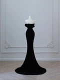 Niulatu Mermaid Sweetheart Black Long Prom Dresses Evening Gowns S3873