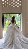 Niulatu Ball Gown Strapless Satin Long Wedding Dresses HZ1110