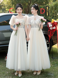 Niulatu A Line Chiffon Long Bridesmaid Dress HZ1110