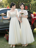 Niulatu A Line Chiffon Long Bridesmaid Dress HZ1110