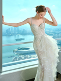 Niulatu Mermaid Sweetheart Lace Tulle Long Wedding Dresses HZ1110