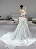Niulatu Ball Gown Off The Shoulder Satin Tulle Lace Long Wedding Dresses HZ1110