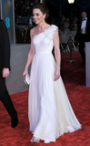 Niulatu White One Shoulder Tulle Prom Dress Formal Evening Dress HZ1007