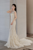 Niulatu Mermaid Tulle Lace Long Wedding Dresses HZ1110