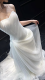 Niulatu Mermaid Sweetheart Chiffon Long Wedding Dresses HZ1110