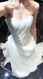 Niulatu Mermaid Sweetheart Chiffon Long Wedding Dresses HZ1110