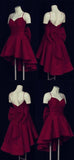 Niulatu A Line Spaghetti Straps Satin Back With Bow Short Homecoming Dress 18th Birthday Outfits HZ1110
