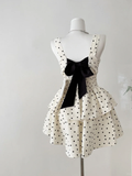 Niulatu 17th A Line Sweetheart Satin Polka Dots Beads Short Homecoming Dress Birthday Outfits HZ1110