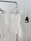 Niulatu 16th White A Line Sweetheart Satin Short Homecoming Dress Birthday Outfits HZ1110