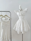 Niulatu 16th White A Line Sweetheart Satin Short Homecoming Dress Birthday Outfits HZ1110