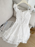 Niulatu 16th White A Line Sweetheart Satin Short Homecoming Dress Birthday Outfits HZ1110