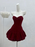 Niulatu A Line Sweetheart Satin Short Homecoming Dress 17th Birthday Outfits HZ1110
