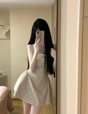 Niulatu A Line Square Satin Polka Dots Short Homecoming Dress 17th Birthday Outfits HZ1110