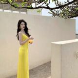 Niulatu Mermaid Spaghetti Straps Satin Long Prom Dresses Formal Dress HZ1110