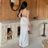 Niulatu Mermaid Spaghetti Straps Satin Flower Lace Long Prom Dresses Formal Dress HZ1110