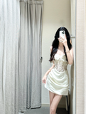 Niulatu A Line Strapless Satin Lace Short Homecoming Dress 18th Birthday Outfits HZ1110