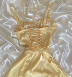 Niulatu Yellow A Line Spaghetti Straps Satin Short Homecoming Dress 17th Birthday Outfits HZ1110