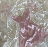 Niulatu Pink A Line Spaghetti Straps Satin Short Homecoming Dress 17th Birthday Outfits HZ1110