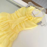 Niulatu A Line Halter Chiffon Tiered Short Homecoming Dress 19th Birthday Outfits HZ1110
