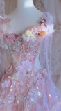 Niulatu A Line Chiffon Tulle Sequin Beads Flower Short Homecoming Dress 18th Birthday Outfits HZ1110