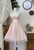 Niulatu A Line Halter Satin Chiffon Short Homecoming Dress 16th Birthday Outfits HZ1110