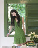 Niulatu Green A Line V Neck Satin Short Homecoming Dress 20th Birthday Outfits HZ1110