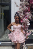 Niulatu 20th Pink Ball Gown Off The Shoulder Satin Lace Short Homecoming Dress Birthday Outfits HZ1110