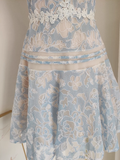 Niulatu A line Scoop Lace Party Dress Short Birthday Dresses SD379