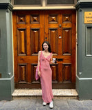 Niulatu Mermaid V Neck Satin Polka Dots Long Prom Dresses Formal Dress HZ1110