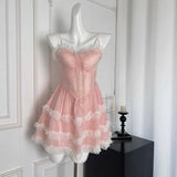 Niulatu 16th A Line Spaghetti Straps Tulle Lace Short Homecoming Dress Birthday Outfits HZ1110