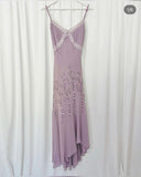 Niulatu A Line Spaghetti Straps Lilac Floral Chiffon Short Homecoming Dress 20th Birthday Outfits HZ1110
