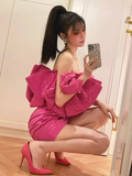 Niulatu Sheath Strapless Pink 18th Birthday Dress Short Homecoming Dresses HZ1110