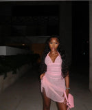 Niulatu A Line Halter Chiffon Short Homecoming Dress 22th Birthday Outfits HZ1110