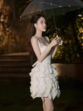 Niulatu Sheath Straps White 18th Birthday Dress Short Homecoming Dresses HZ1110