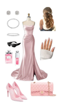 Niulatu Mermaid Pink Strapless Pleated Satin Slit Long Prom Dresses Formal Dress HZ1110