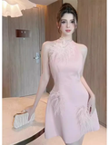 Niulatu A-Line Pink Short Birthday Outfits Homecoming Dress HZ1110