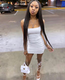 Niulatu Bodycon Mermaid Spaghetti Straps White Satin Short Homecoming Dress 21th Birthday Outfits HZ1110