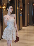 Niulatu A Line Spaghetti Straps Tulle 18th Birthday Dress Short Homecoming Dresses HZ1110