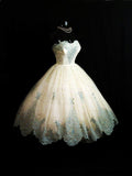 Niulatu Ball Gown Strapless Tulle Lace Short Homecoming Dress 17th Birthday Outfits HZ1110