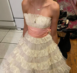 Niulatu 16th Ball Gown Strapless Lace Short Homecoming Dress Birthday Outfits HZ1110