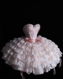 Niulatu Pink Ball Gown Sweetheart Lace Short Homecoming Dress 16th Birthday Outfits HZ1110