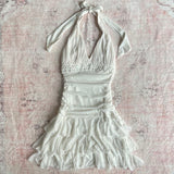 Niulatu A Line Halter Chiffon Short Homecoming Dress 18th Birthday Outfits HZ1110