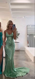 Niulatu Mermaid Halter Sequin Long Prom Dresses Formal Dress HZ1110