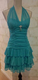 Niulatu Halter A Line Chiffon Layer Short Homecoming Dress 17th Birthday Outfits HZ1110
