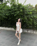 Niulatu A Line Spaghetti Straps Satin Ruffle Short Homecoming Dress 18th Birthday Outfits HZ1110