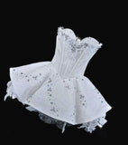 Niulatu White Ball Gown Sweetheart Satin Beads Short Homecoming Dress 17th Birthday Outfits HZ1110