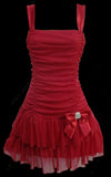 Niulatu A Line Red Square Satin Tulle Short Homecoming Dress 18th Birthday Outfits HZ1110