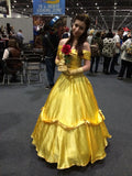 Niulatu Retro Ball Gown Off The Shoulder Yellow Satin With Gloves Long Prom Dress,Formal Dress HZ1110